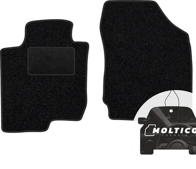 Produktbild von moto-MOLTICO Vorne Fußmatten Auto Velours Autoteppiche Schwarz Automatten Set 2-teilig passend für Kia Magentis 2006-2010