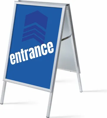Produktbild von Showdown Kundenstopper - DIN A1 - Komplett-Set - Entrance Englisch - Blau/Schwarz