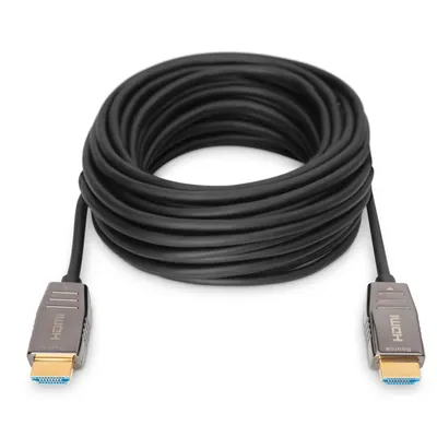 Produktbild von Digitus HDMI AOC Hybrid Glasfaserkabel, UHD 8K, 10 m, 10 m, HDMI Typ A (Standard), HDMI Typ A (Standard), 7680 x 4320 Pixel, 3D, Schwarz