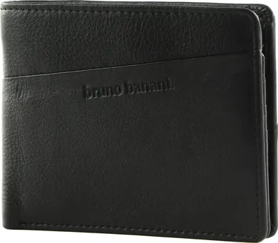 Produktbild von bruno banani Leder Geldbörse Wallet Black schwarz