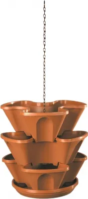 Obrázek produktu pro Kaskáda GARDEN závěsná plastová terakota d36x39cm 3ks