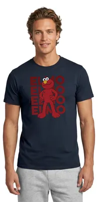 Produktbild von Spreadshirt Sesamstraße Elmo Pose Männer T-Shirt, 4XL, Navy