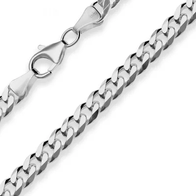 Produktbild von 5,5mm Armband Panzerkette Armschmuck aus 925 Silber rhodiniert 21cm