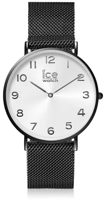Produktbild von Ice-Watch Armbanduhr Ice City Milanese Edelstahl Armband – Black Shiny – 012699, Farbe:black/silver