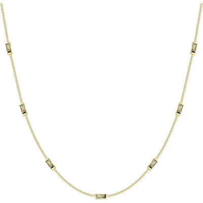 Productafbeelding van Halsketting voor dames, 925 sterling zilver, 14 karaat verguld, met hanger met geboortesteen, verstelbaar van 38 tot 6 cm