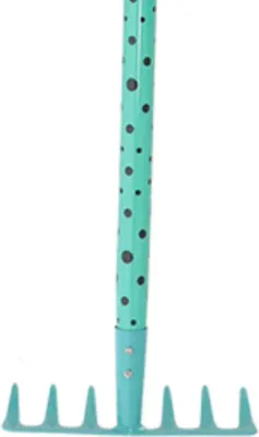 Produktbild von Esschert Design Kinderharke Türkis Insektenmotiv 88.6 cm - Metall