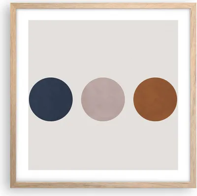Produktbild von Gerahmtes Poster - Rahmen in heller Eiche - Minimalistisch Räder Modern - 50x50 cm - Wand Bild - Wanddeko - Wandbilder - Kunstposter - Wandposter - Bilderrahmen - Bilder - Kunstdruck - P2NAC50x50-4524