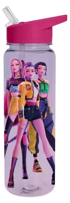 Obrázok produktu pre K-Pop Demon Hunters – „Huntrix Trio“ fľaša na vodu, plast, 540 ml PM13362 (jednotná veľkosť) (ružová)