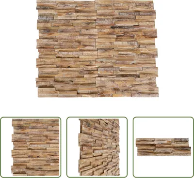 Obrázek produktu pro The Living Store 3D nástěnné obložení 10 ks 1,01 m² masivní dřevo teak