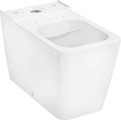 Immagine prodotto di hansgrohe EluPura Q WC sur pied pour réservoir de chasse d'eau apparent 640, AquaFall Flush, SmartClean, blanc, 61164450, 61164450