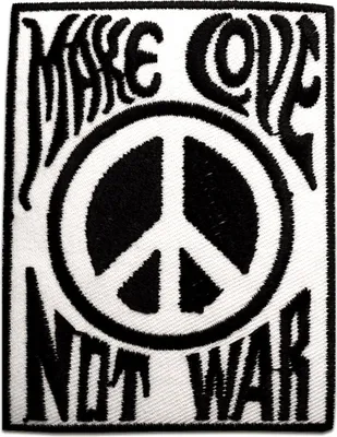 Obrázek produktu pro Make Love Not War Peace - nášivka, nažehlovačka, nažehlovačka, nášivka, nášivka, nažehlovačka, velikost: 9 x 6,8 cm