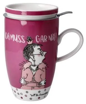 Produktbild von Goebel Dr. Freundlieb Freundlieb – Ich muss gar nix Teetasse mit Deckel und Sieb