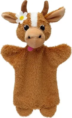Produktbild von Kuh mit einer Blume 30 cm, Handpuppe