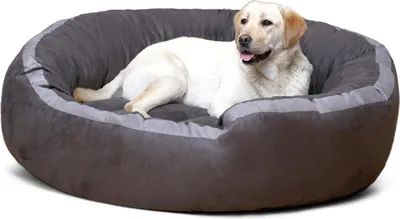 Zdjęcie produktu dla tierlando LANA legowisko dla psa sofa dla psa M L XL welur MEGA GRUBE SUPER MIĘKKIE - Rozmiar: 120x105cm | Kolor: 02 Grafitowy