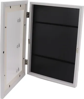 Obrázek produktu pro Dětský umělecký rámeček Density Board PS Magnetic Front Opening Changeable Artwork Display Frame Holds 50PCS Pictures for Crafts Drawing Schoolwork White