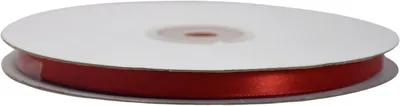 Produktbild von Geschenkband aus Doppelsatin, 10 mm breit, Rolle mit 50 m, Satinband rot