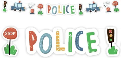 Zdjęcie produktu dla Polizei Party Girlande "Policja"