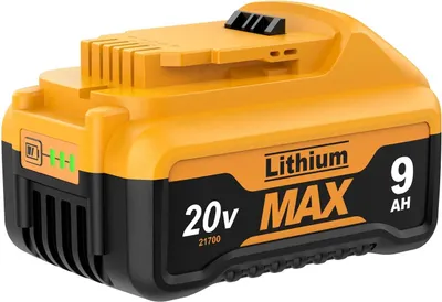 Obrázek produktu pro Náhradní baterie pro DeWalt 20V, DCB200, 9000 mAh 21700 Li-Ion, béžová, kompatibilní s DCB182/DCB180/DCB181