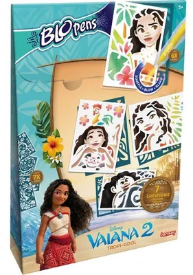 Immagine prodotto di Blopens Tropi-cool Vaiana, Set aerografo, Dai 5 anni in su, Stencil inclusi, Cappucci lavabili