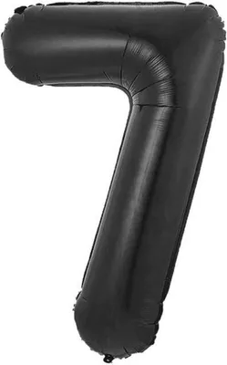Obrázek produktu pro Fóliový balónek, číslo 7, matně černý, 85 cm