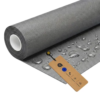 Produktbild von LOMIQ Polyesterstoff Wasserdicht, 100x150 cm, Grau, 366 g/m2, Meterware Stoff Outdoor, Reißfest & Pflegeleicht, Material für Markisenstoff, Segeltuch, Gartenmöbel, Zelte, Rucksäcke, Tierbetten