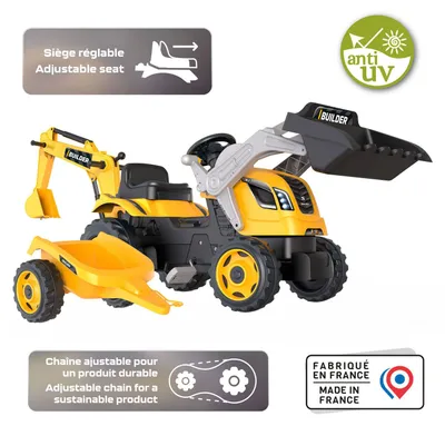 Produktbild von Smoby 710304, Traktor, 3 Jahr(e), Kunststoff, Schwarz, Grau, Gelb