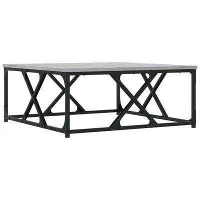Zdjęcie produktu dla vidaXL Stolik kawowy szary Sonoma 70x70x30 cm materiał drewnopochodny
