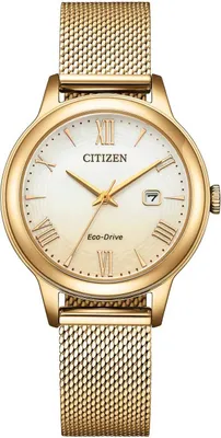 Produktbild von Citizen Armbanduhr für Damen mit Eco-Drive, Edelstahl, IP Gold