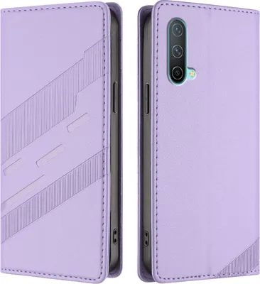 Produktbild von Hülle für OnePlus Nord CE 5G, Kunstleder Brieftaschen Handyhülle mit Kartenfach und Standfunktion Violett