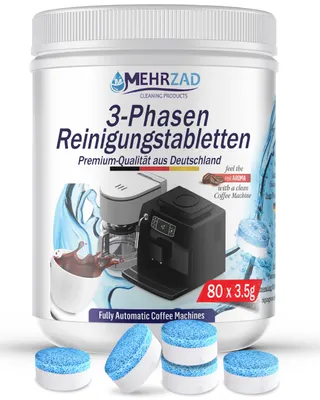 Produktbild von 80 × 3-Phasen Premium-Reinigungstabletten für Kaffeevollautomaten
