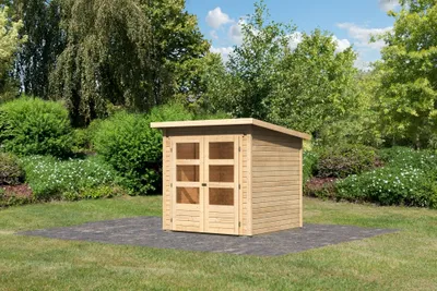 Produktbild von Karibu Gartenhaus Gerätehaus Stockach 2 naturbelassen 186x186x197 cm