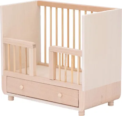 Obrázek produktu pro dřevěná postýlka pro panenky 1:12, kolébka, simulovaný miniaturní domeček, nábytek do ložnice