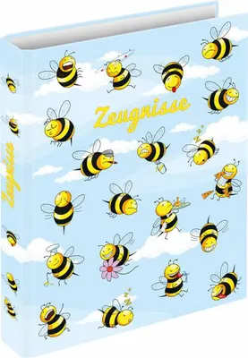 Produktbild von Zeugnismappe / Zeugnisringbuch / "Bienen" / incl. 10 Hüllen