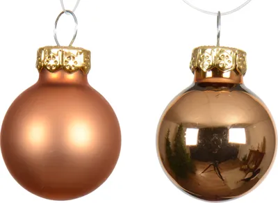 Produktbild von Weihnachtskugeln Glas 2,5cm 24 Stück - Brandy