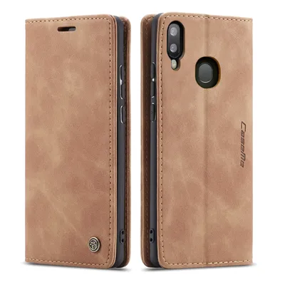 Obrázek produktu pro Galaxy A40 Pouzdro, RetroPolyuretanKožené Pouzdro, Kapsy na Karty, Magnetické Uzavírání, Pouzdro s Funkcí Stojánku pro Samsung Galaxy A40 Hnědý