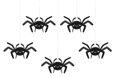 Produktbild von Papierdekoration Spinnen Halloween 5 tlg. Girlanden