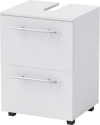 Produktbild von Badezimmerschrank, Waschbecken-Kommode mit Schublade, kompakt, Spanplatte, Weiß