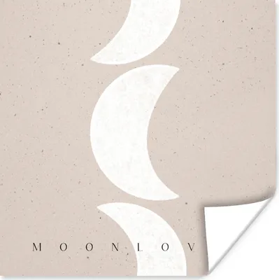 Produktbild von MuchoWow® Poster Mond - Pastell - Text - Zitate 100x100 cm - Babyzimmer