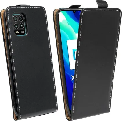 Produktbild von cofi1453® Flip Case kompatibel mit XIAOMI MI 10 LITE Handy Tasche vertikal aufklappbar Schutzhülle Klapp Hülle Schwarz