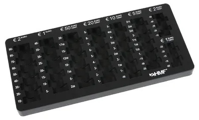Productafbeelding van 02 Euro Muntenhouder met 8 Vakken - Zwart