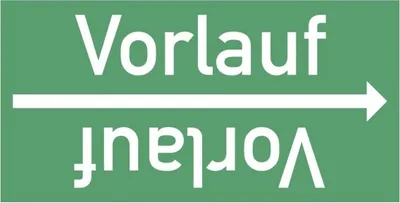 Produktbild von Dreifke® Rohrleitungsband Vorlauf, DIN 2403, ab Ø 15mm, grün/weiß, 33m/Rolle