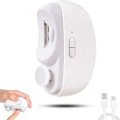 Productafbeelding van 2-in-1 Elektrische nagelknipper en -trimmer - Elektrische nagelknipper - Knip-, trim- en vijlfunctie in één - Nageltrimmer - Nagelvijl - Met polijstfunctie - Geschikt voor vingernagels en teennagels - 2 instelbare snelheden - Geschikt voor senioren, volwassenen en vrouwen