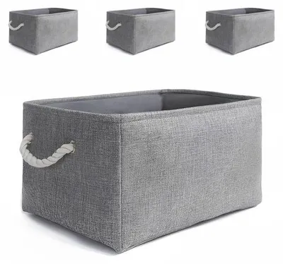 Obrázek produktu pro Sada úložných boxů, 4 ks – bavlna – 41 x 31 x 20 cm
