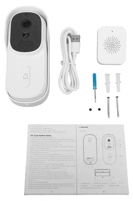 Produktbild von Drahtlose Video-Türklingel, WLAN-Smart-Türklingel, Zwei-Wege-Kommunikation, Fernüberwachung, Steuerung per App, Nachtsicht, Cloud-Speicher für Haus, Wohnung, Villa