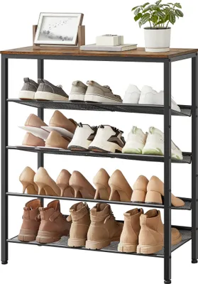 Zdjęcie produktu dla VASAGLE stojak na buty szafka na buty z 5 poziomami stojak na buty vintage brązowy