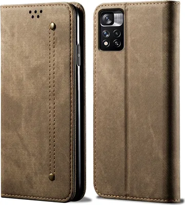 Obrázek produktu pro Redmi Note 11 Pro Pouzdro, Kožené Peněženkové Pouzdro s Magnetickým Uzavíráním a Stojánkem pro Xiaomi Redmi Note 11 Pro / Note 11 Pro+ Khaki