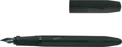 Produktbild von Design-Füllhalter Switch Nero mit Stylus-Spitze, Softtouch-Feeling, leitfähiger Kunststoff, hochwertige Iridium-Feder M, ergonomisches Griffstück, Standardpatronen