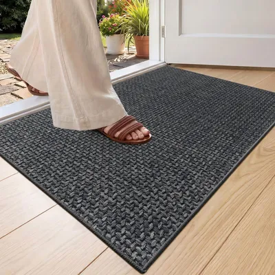 Immagine prodotto di Tappetino assorbente per interni, 60x90 cm, grigio antracite, antiscivolo, in poliestere