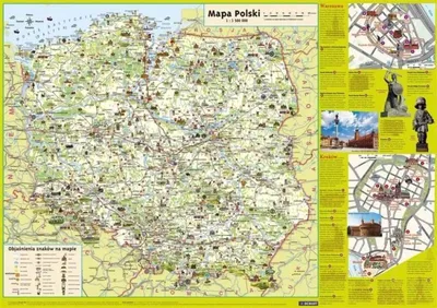 Zdjęcie produktu dla Plansza edukacyjna - Mapa Polski Junior - praca zbiorowa