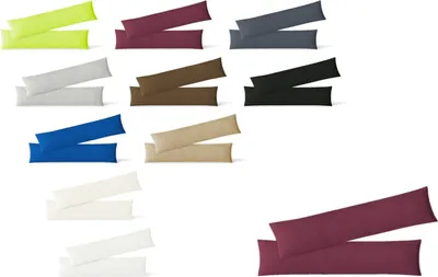 Produktbild von Jersey Kissenbezug Hülle 2 Sparpack Set mit Reißverschluss  hochwertige Qualität 40 x 145 cm bordeaux